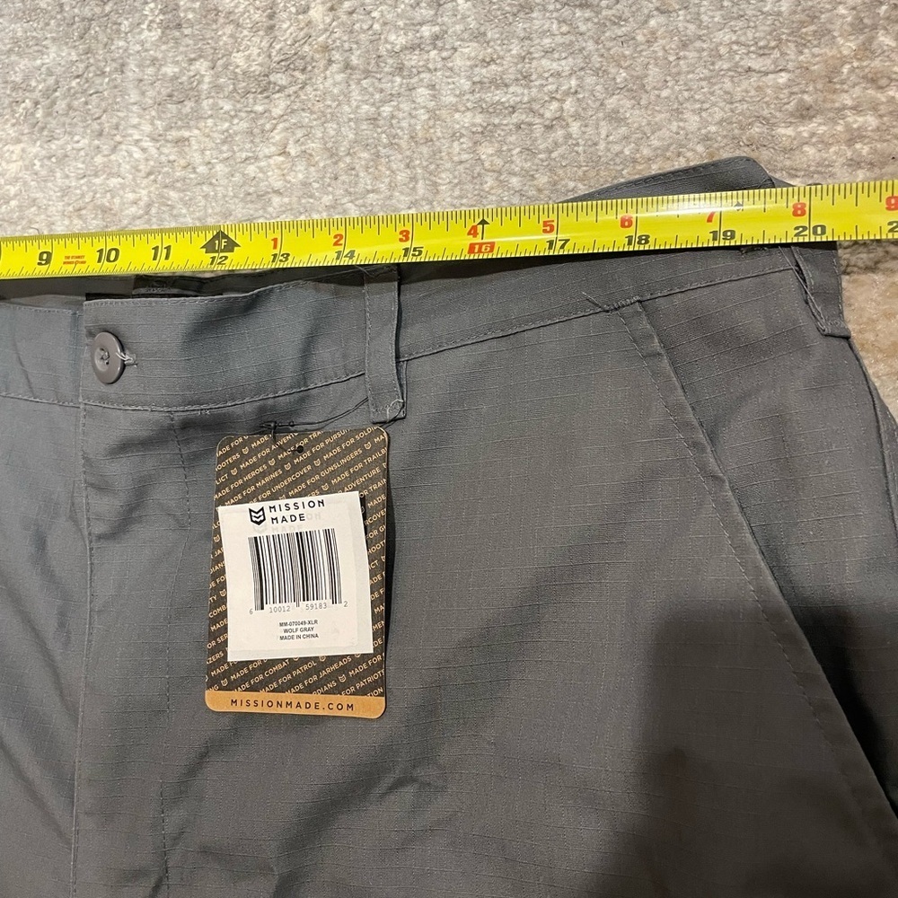 NWT Mission Made Tactical Pants Mens Size XL Regular Wolf Gray Hiking Combat - Picture 11 of 13